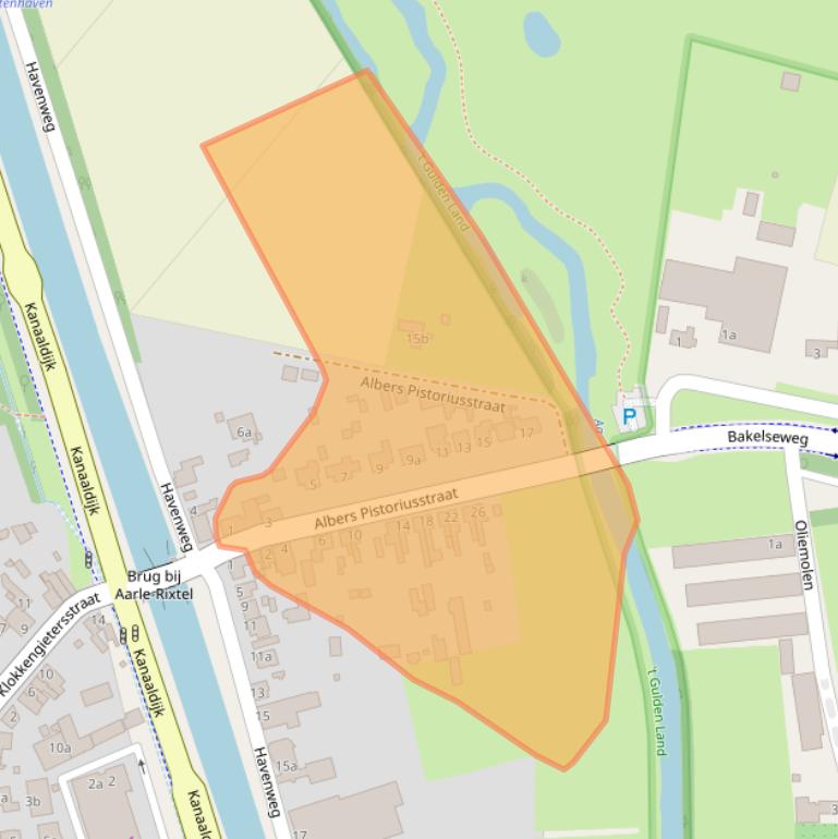 Kaart van postcodegebied 5735SG.