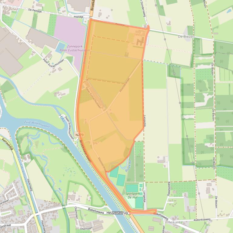 Kaart van postcodegebied 5735SJ.