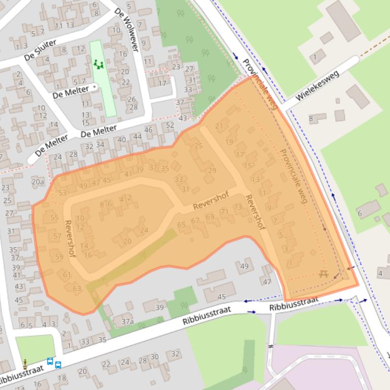 Kaart van postcodegebied 5737AM.