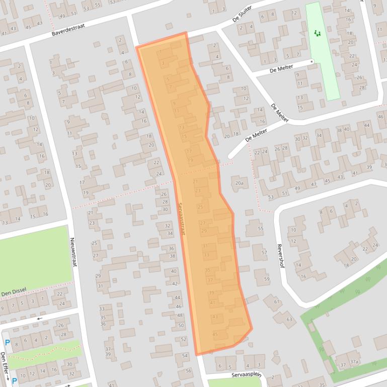 Kaart van postcodegebied 5737AP.
