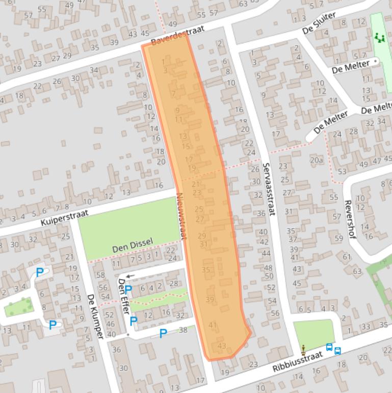 Kaart van postcodegebied 5737AV.