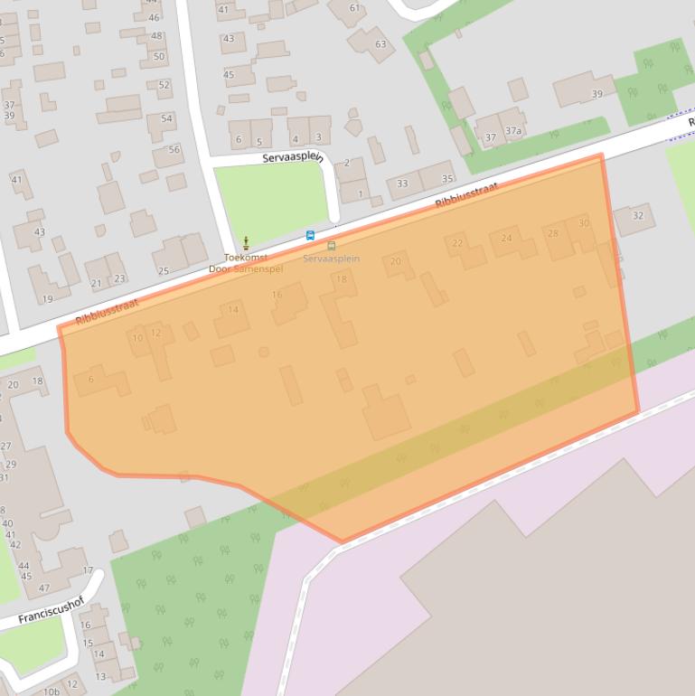 Kaart van postcodegebied 5737BC.