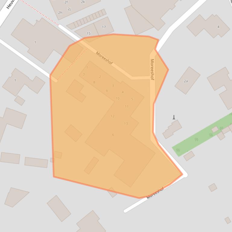 Kaart van postcodegebied 5737BL.