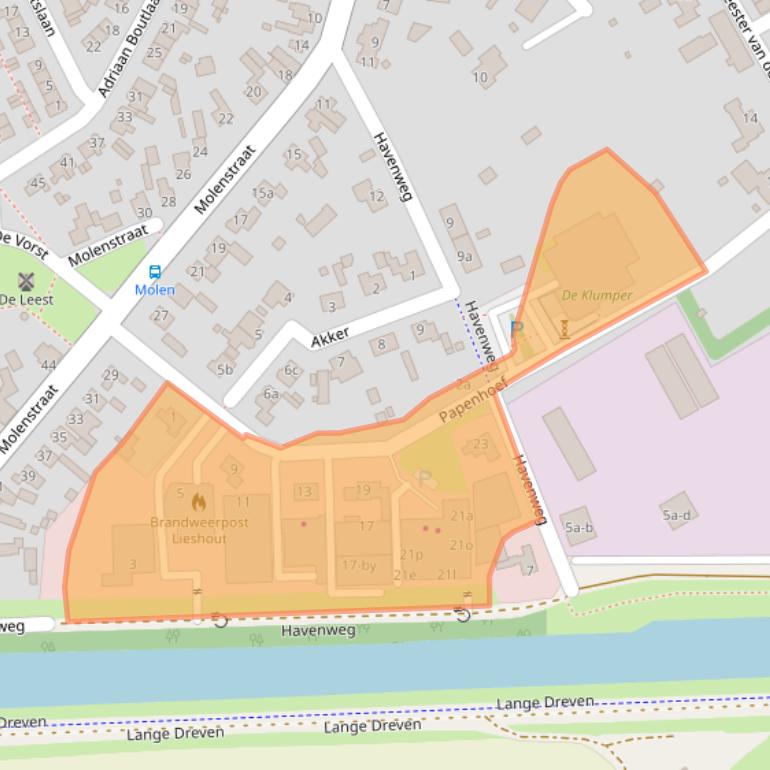 Kaart van postcodegebied 5737BS.