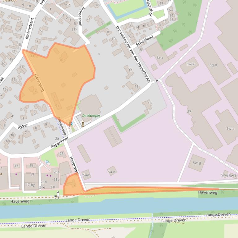 Kaart van postcodegebied 5737BT.