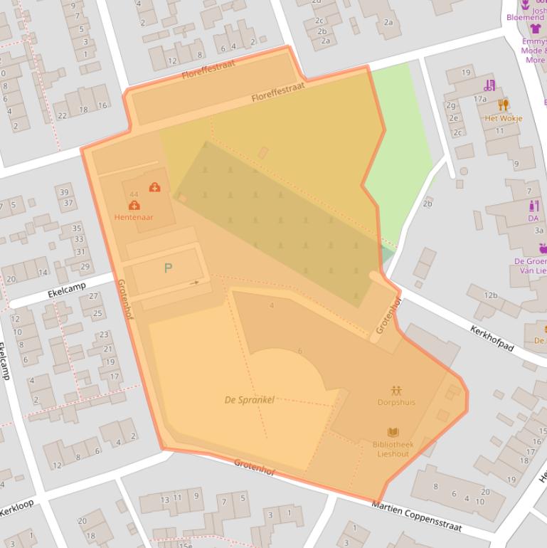 Kaart van postcodegebied 5737CB.