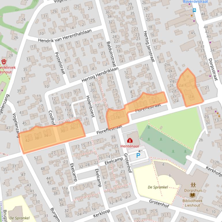 Kaart van postcodegebied 5737CP.