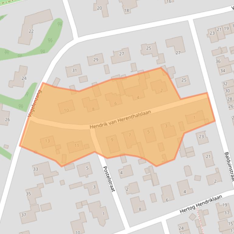 Kaart van postcodegebied 5737ED.