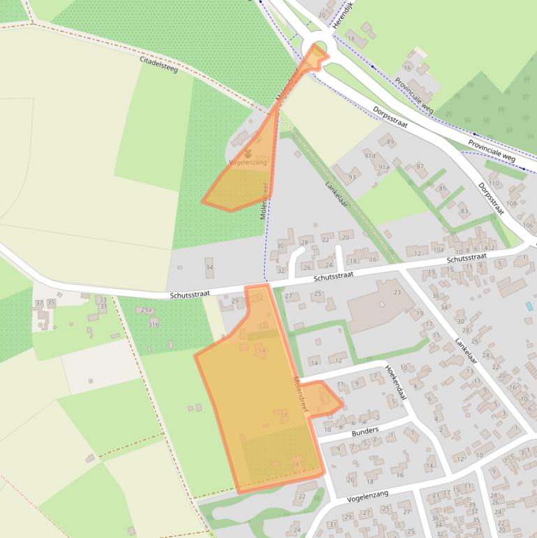 Kaart van postcodegebied 5737EP.