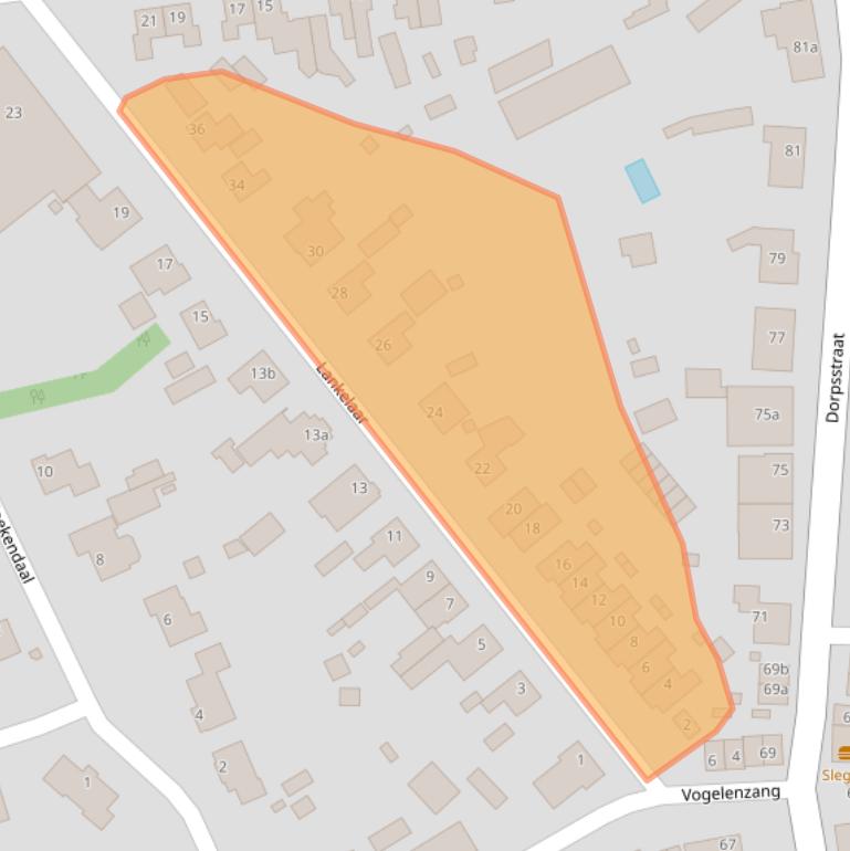 Kaart van postcodegebied 5737ET.