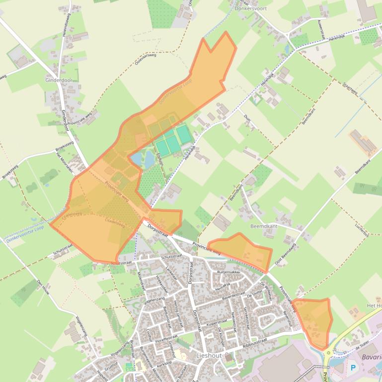 Kaart van postcodegebied 5737GH.