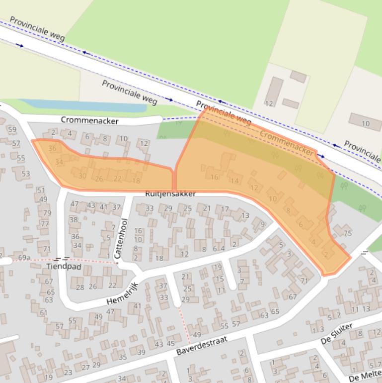 Kaart van postcodegebied 5737HA.
