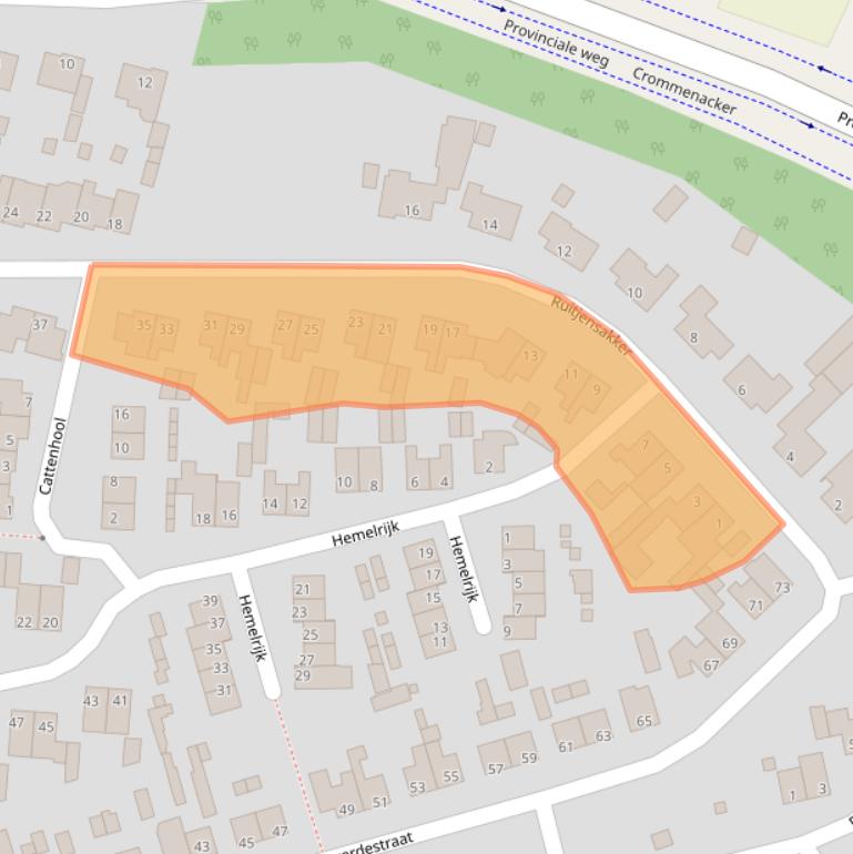 Kaart van postcodegebied 5737HB.