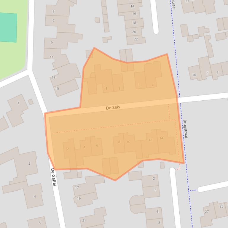 Kaart van postcodegebied 5737JK.