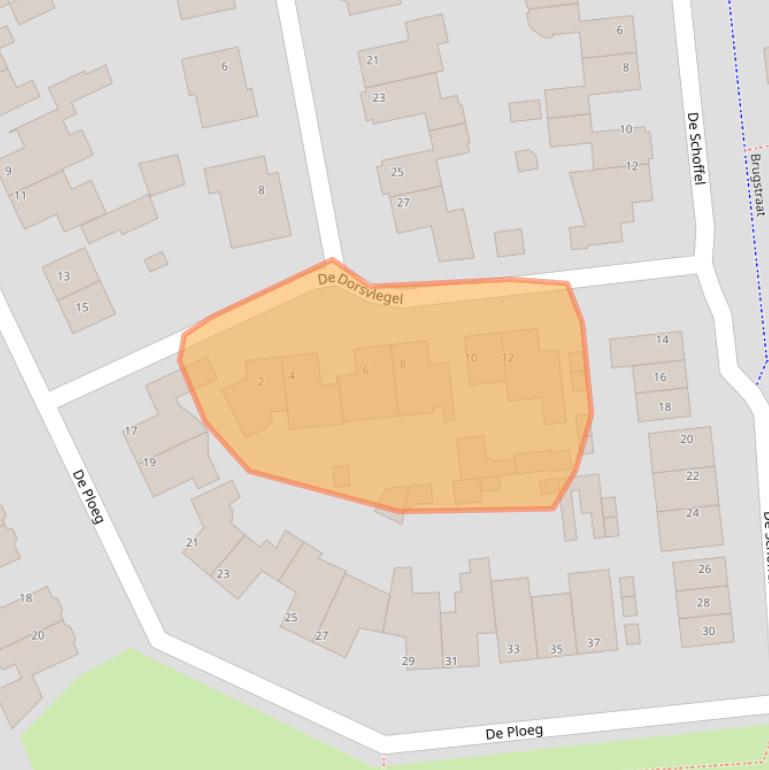 Kaart van postcodegebied 5737JS.