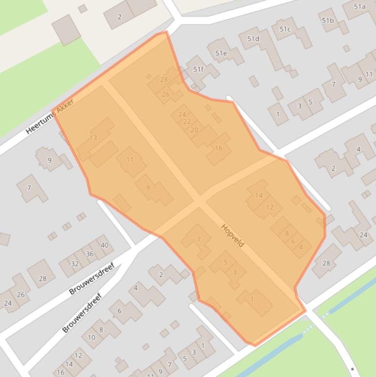 Kaart van postcodegebied 5737JT.