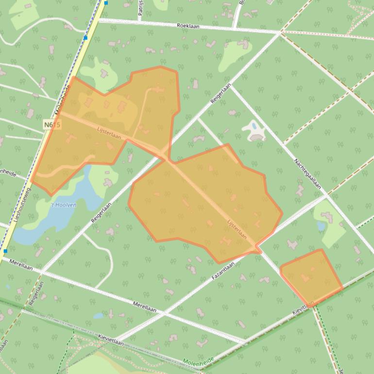 Kaart van postcodegebied 5737PG.