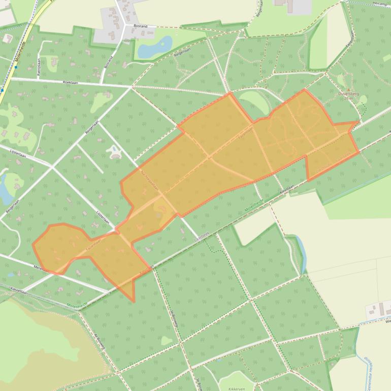 Kaart van postcodegebied 5737PJ.