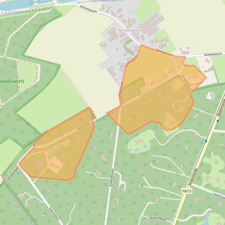 Kaart van postcodegebied 5737PN.