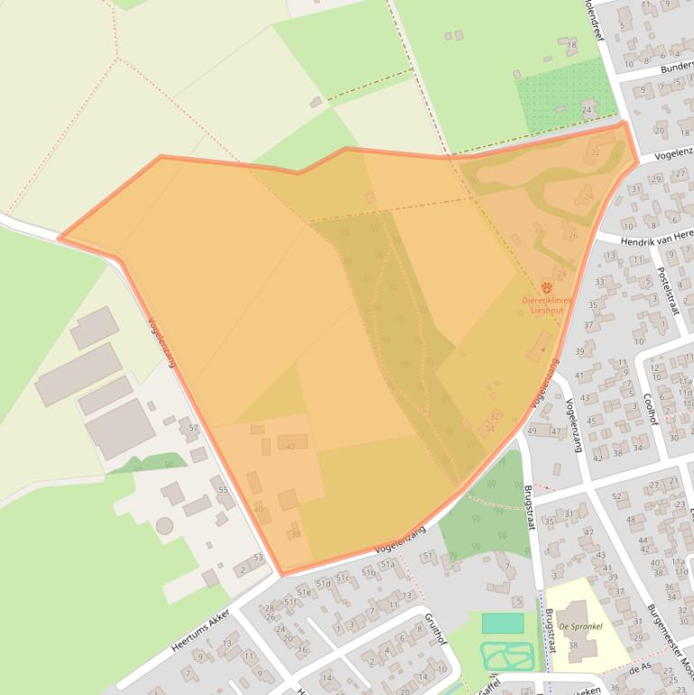 Kaart van postcodegebied 5737PT.