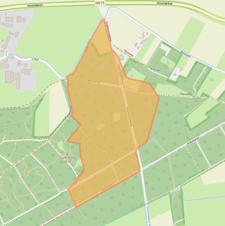 Kaart van postcodegebied 5737PX.