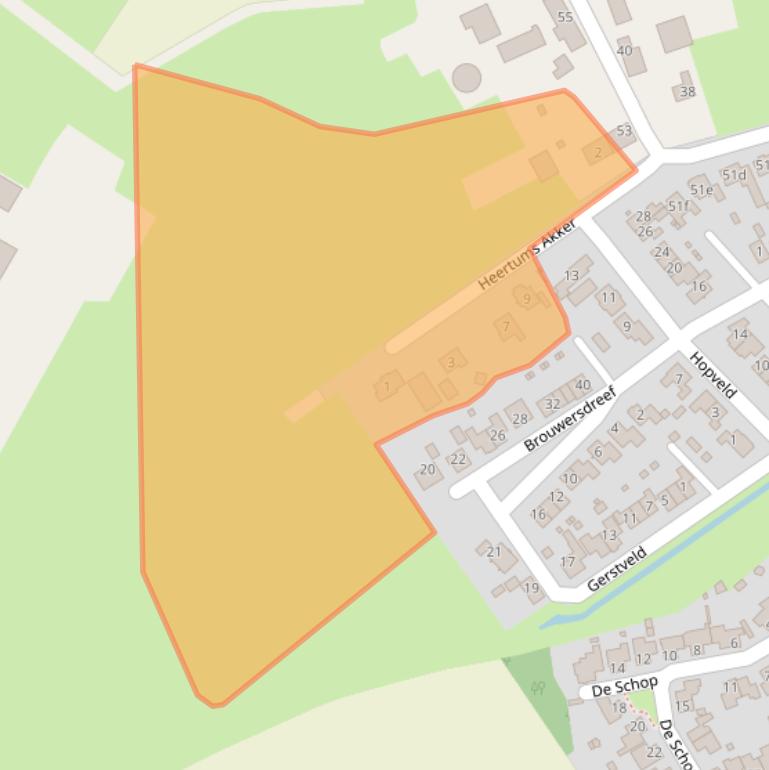 Kaart van postcodegebied 5737RL.