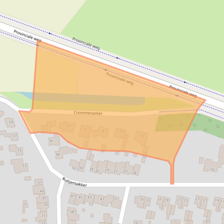 Kaart van postcodegebied 5737RP.