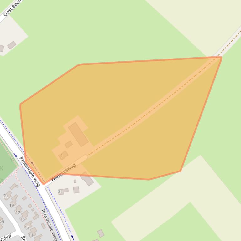 Kaart van postcodegebied 5737RT.