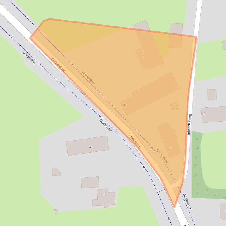 Kaart van postcodegebied 5738AD.