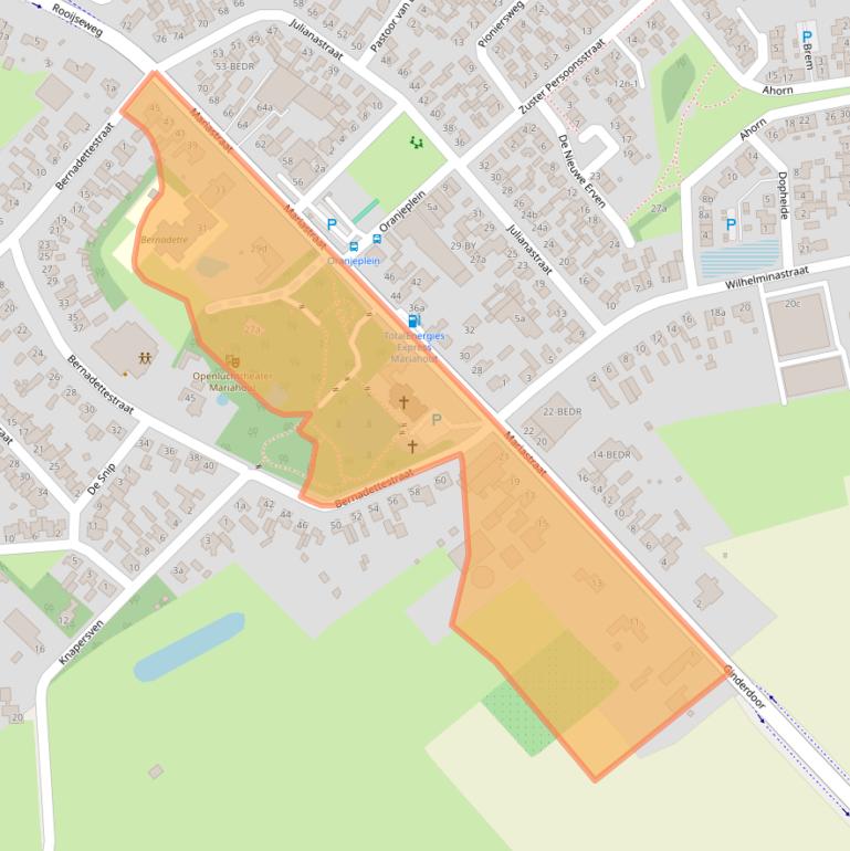 Kaart van postcodegebied 5738AH.