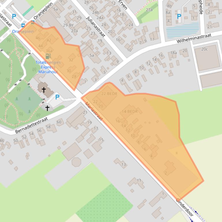 Kaart van postcodegebied 5738AJ.