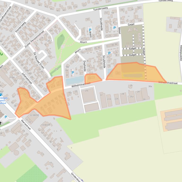 Kaart van postcodegebied 5738AR.