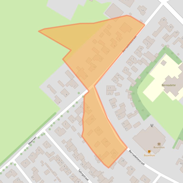 Kaart van postcodegebied 5738AX.