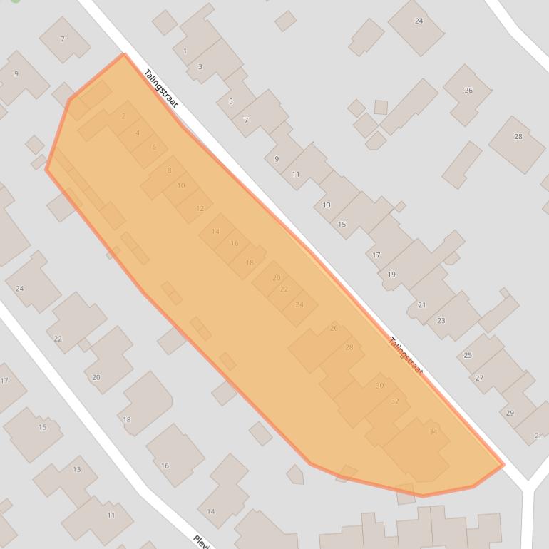 Kaart van postcodegebied 5738BB.