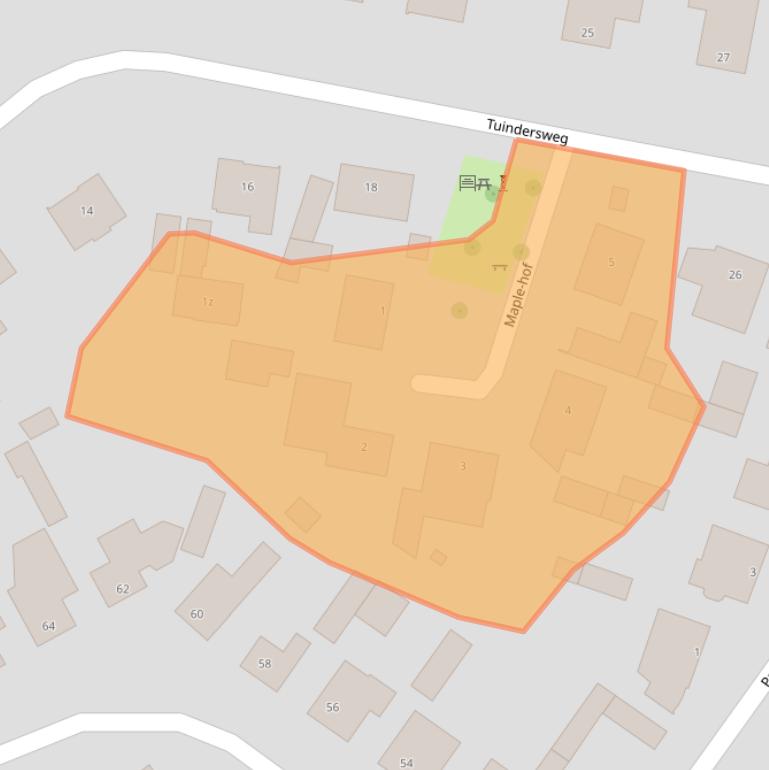 Kaart van postcodegebied 5738BH.