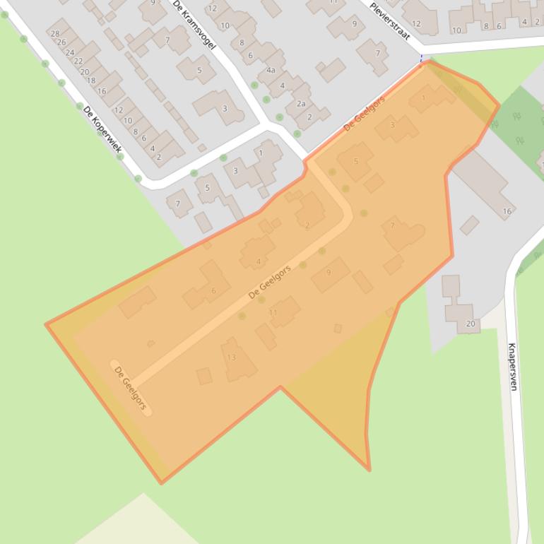 Kaart van postcodegebied 5738BN.