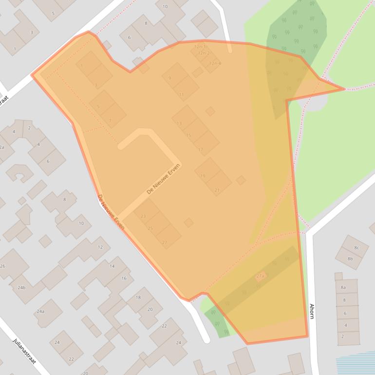 Kaart van postcodegebied 5738BW.