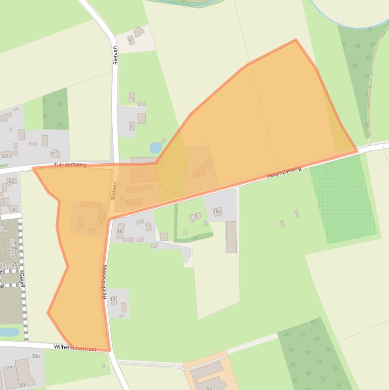 Kaart van postcodegebied 5738CB.