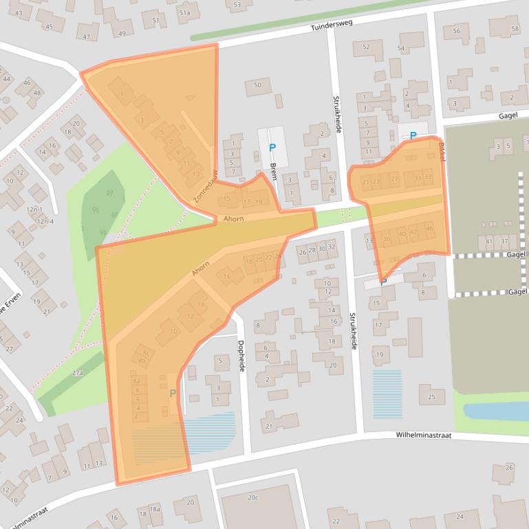 Kaart van postcodegebied 5738CS.