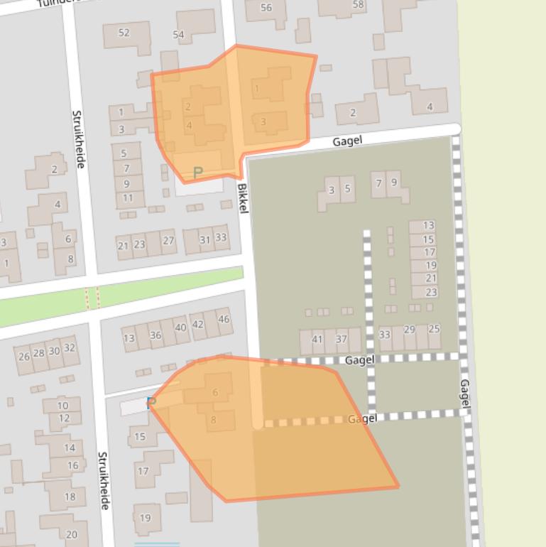 Kaart van postcodegebied 5738CX.