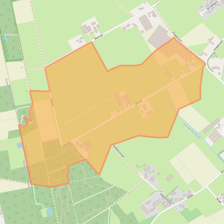 Kaart van postcodegebied 5738PD.