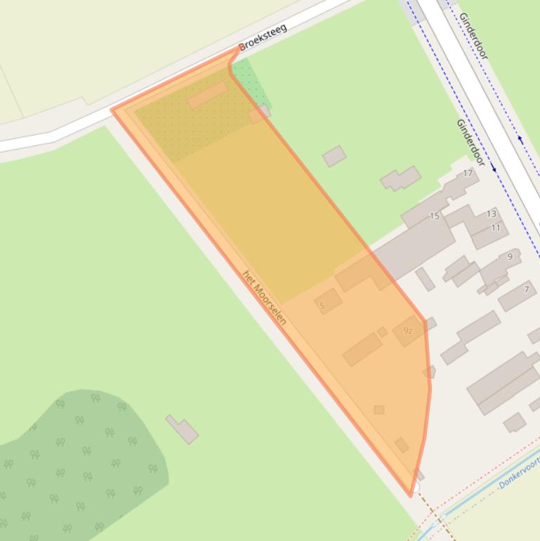 Kaart van postcodegebied 5738PG.