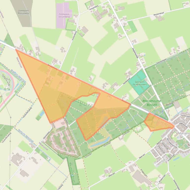 Kaart van postcodegebied 5738RD.