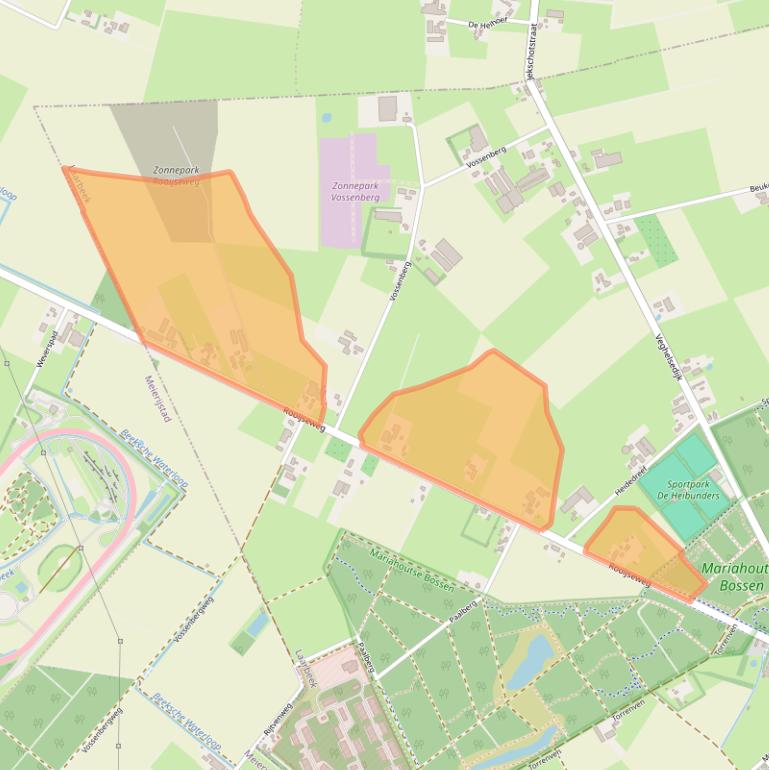 Kaart van postcodegebied 5738RE.