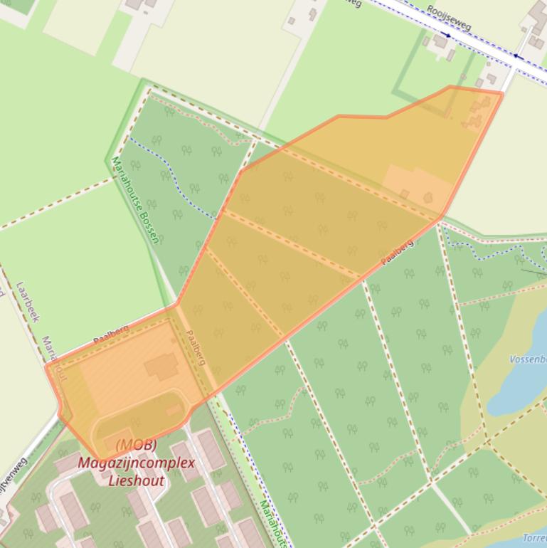 Kaart van postcodegebied 5738RG.