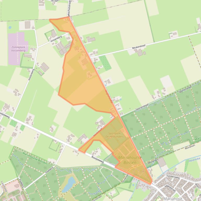 Kaart van postcodegebied 5738RJ.