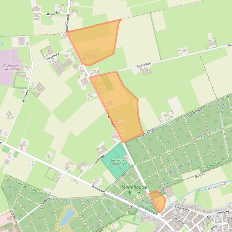 Kaart van postcodegebied 5738RK.