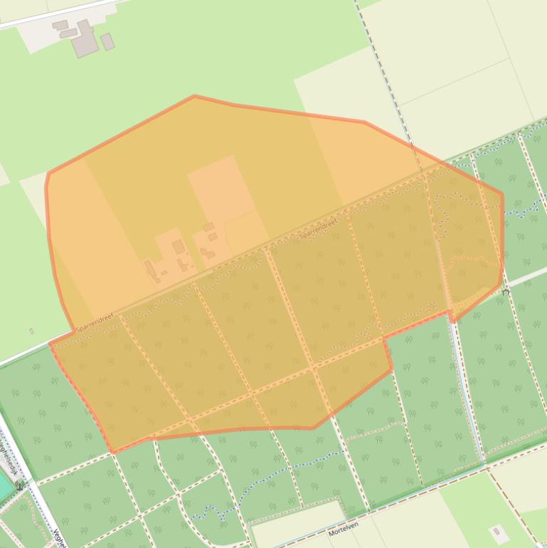 Kaart van postcodegebied 5738RN.