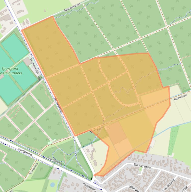 Kaart van postcodegebied 5738RP.