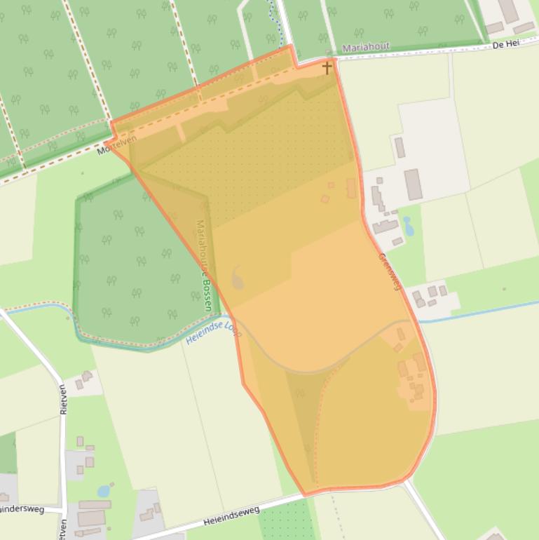 Kaart van postcodegebied 5738RV.